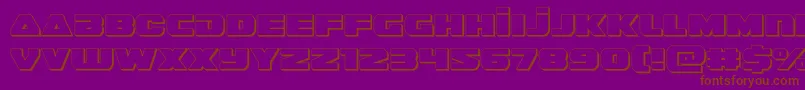 guardian23d Font – Brown Fonts on Purple Background