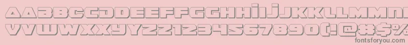 guardian23d Font – Gray Fonts on Pink Background