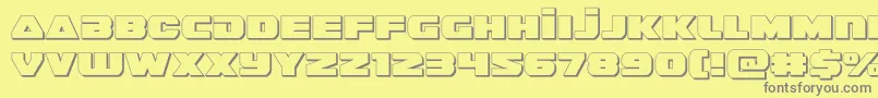 guardian23d Font – Gray Fonts on Yellow Background