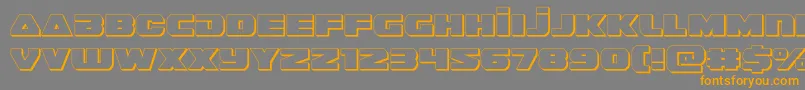 guardian23d Font – Orange Fonts on Gray Background