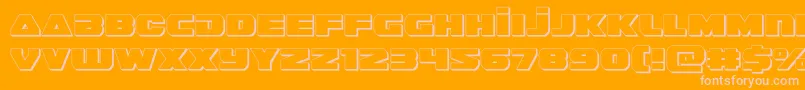 guardian23d Font – Pink Fonts on Orange Background