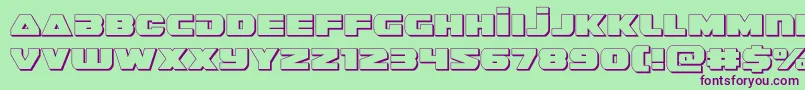 guardian23d Font – Purple Fonts on Green Background