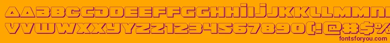 guardian23d Font – Purple Fonts on Orange Background