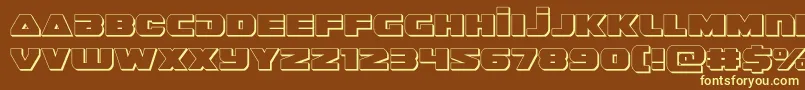 Шрифт guardian23d – жёлтые шрифты на коричневом фоне