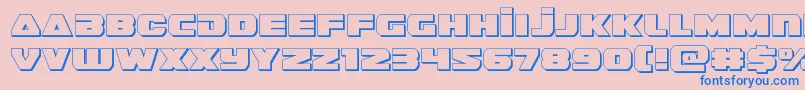 guardian23d Font – Blue Fonts on Pink Background