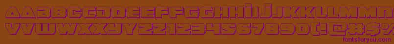 guardian23d Font – Purple Fonts on Brown Background