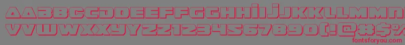 guardian23d Font – Red Fonts on Gray Background