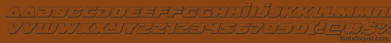 Шрифт guardian23dital – чёрные шрифты на коричневом фоне