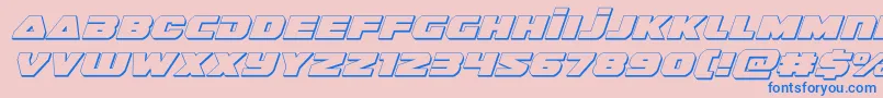 guardian23dital Font – Blue Fonts on Pink Background
