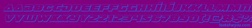 guardian23dital Font – Blue Fonts on Purple Background