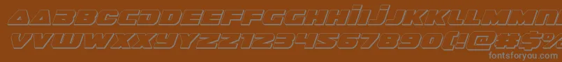 Шрифт guardian23dital – серые шрифты на коричневом фоне