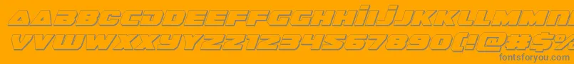 guardian23dital Font – Gray Fonts on Orange Background