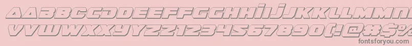 guardian23dital-fontti – harmaat kirjasimet vaaleanpunaisella taustalla