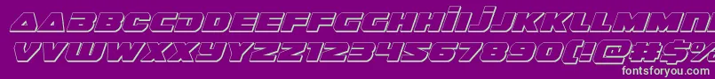 guardian23dital Font – Green Fonts on Purple Background