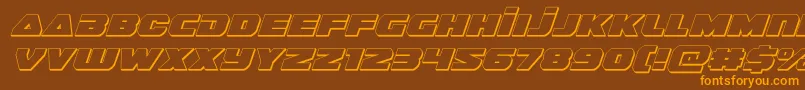 guardian23dital Font – Orange Fonts on Brown Background