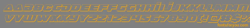 Шрифт guardian23dital – оранжевые шрифты на сером фоне
