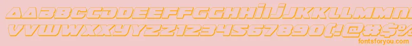 guardian23dital Font – Orange Fonts on Pink Background
