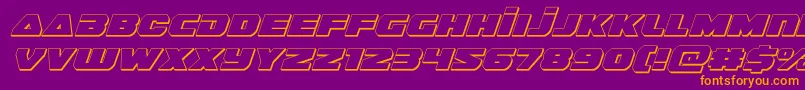 guardian23dital Font – Orange Fonts on Purple Background