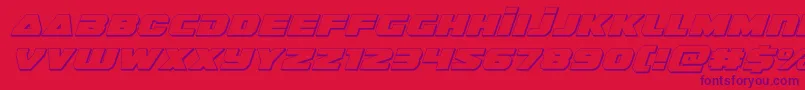 guardian23dital Font – Purple Fonts on Red Background