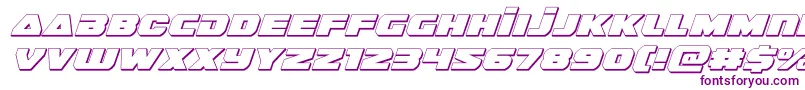 Шрифт guardian23dital – фиолетовые шрифты на белом фоне