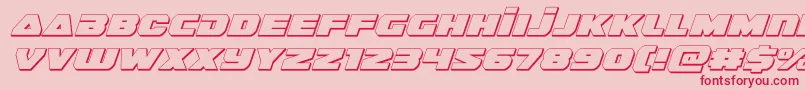 フォントguardian23dital – ピンクの背景に赤い文字
