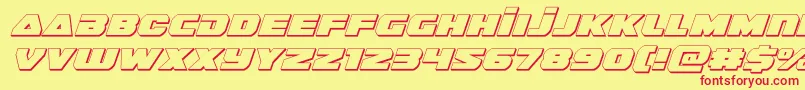 guardian23dital Font – Red Fonts on Yellow Background