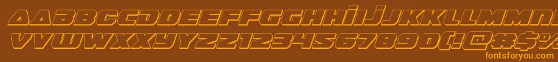 guardian23dital-Schriftart – Orangefarbene Schriften auf braunem Hintergrund