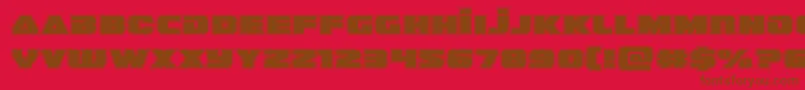 guardian2acad Font – Brown Fonts on Red Background