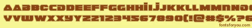 guardian2acad Font – Brown Fonts on Yellow Background