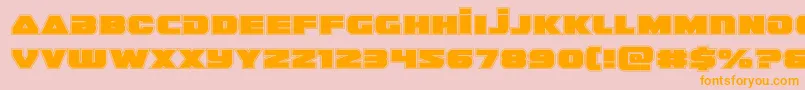 guardian2acad Font – Orange Fonts on Pink Background