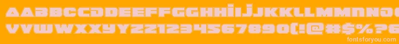 guardian2acad Font – Pink Fonts on Orange Background