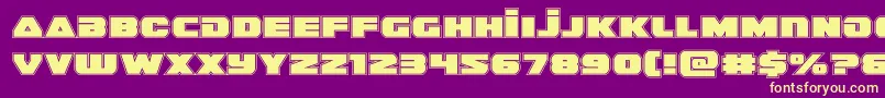 guardian2acad Font – Yellow Fonts on Purple Background