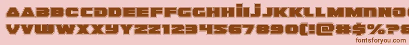 guardian2acad Font – Brown Fonts on Pink Background