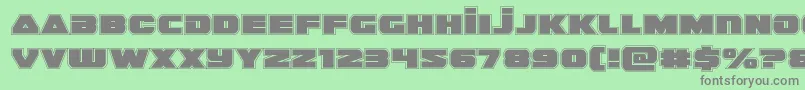 guardian2acad Font – Gray Fonts on Green Background