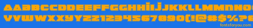 Шрифт guardian2acad – оранжевые шрифты на синем фоне