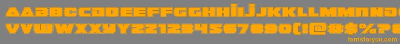 guardian2acad Font – Orange Fonts on Gray Background