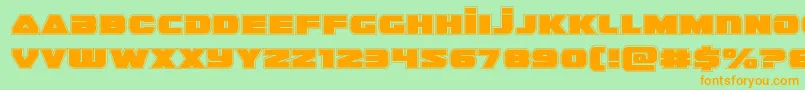 guardian2acad Font – Orange Fonts on Green Background