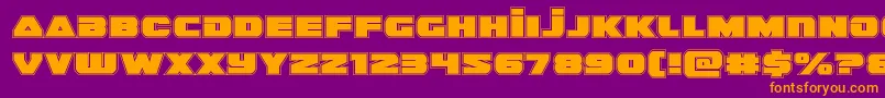 guardian2acad Font – Orange Fonts on Purple Background