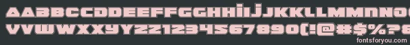 guardian2acad Font – Pink Fonts on Black Background