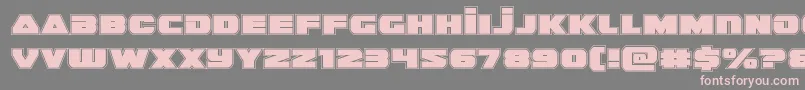guardian2acad Font – Pink Fonts on Gray Background