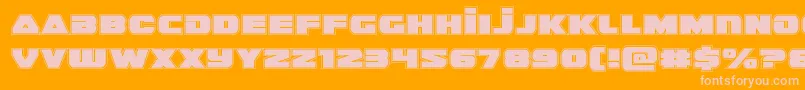 guardian2acad Font – Pink Fonts on Orange Background