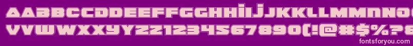 guardian2acad Font – Pink Fonts on Purple Background