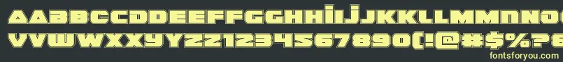 guardian2acad Font – Yellow Fonts on Black Background