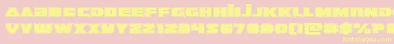 guardian2acad Font – Yellow Fonts on Pink Background
