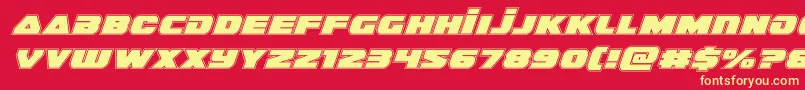 guardian2acadital Font – Yellow Fonts on Red Background