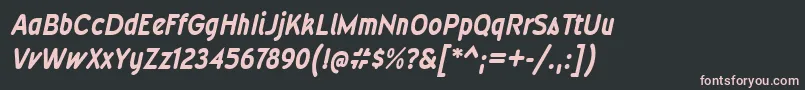 WevlicdrgBolditalic Font – Pink Fonts on Black Background