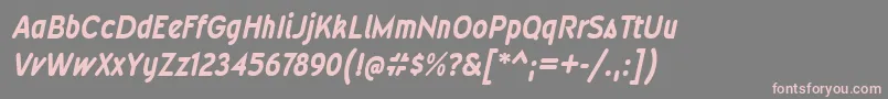 WevlicdrgBolditalic Font – Pink Fonts on Gray Background