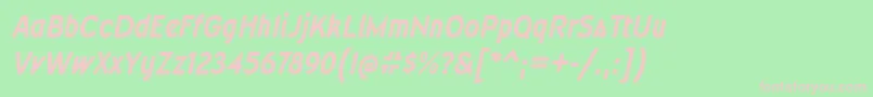 WevlicdrgBolditalic Font – Pink Fonts on Green Background