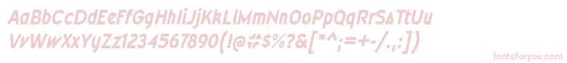 WevlicdrgBolditalic Font – Pink Fonts on White Background