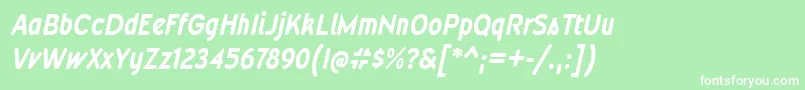 WevlicdrgBolditalic Font – White Fonts on Green Background